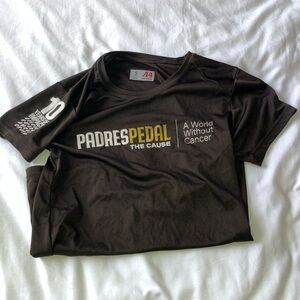 Curebound Padres Pedal the Cause Women’s Running Tee Shirt size S